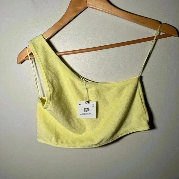 NWT ZARA Terrycloth Asymmetrical  Top L - Picture 7 of 9